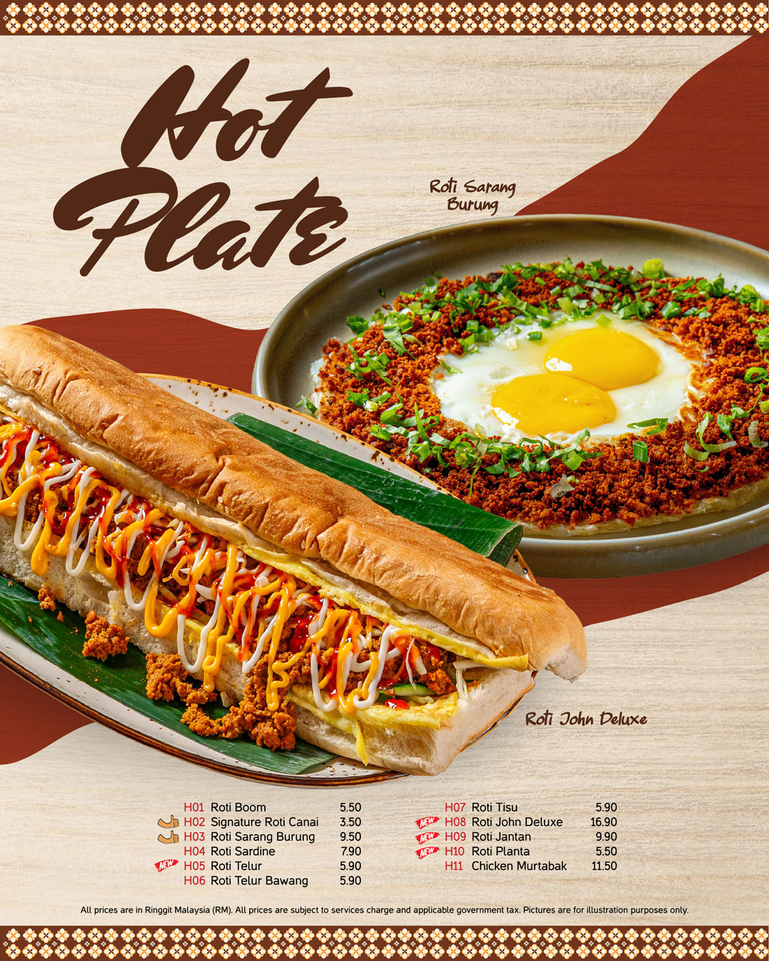 Teh Tarik Place Signature Menu