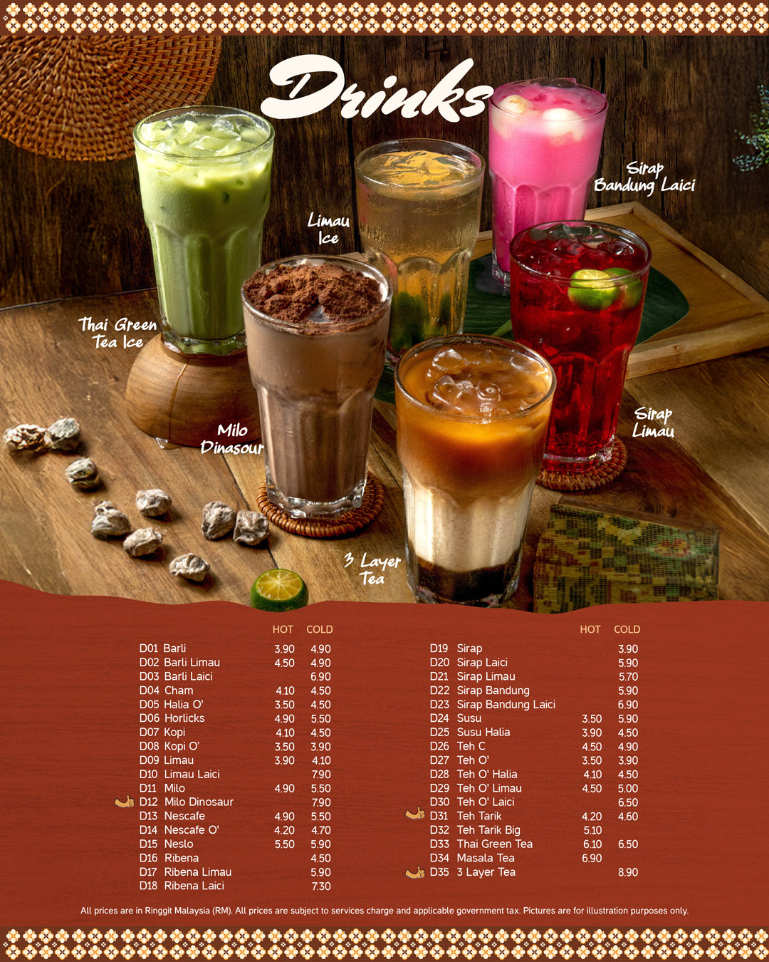 Teh Tarik Place Signature Menu