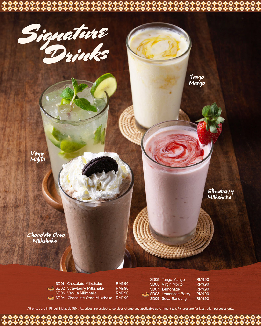 Teh Tarik Place Signature Menu