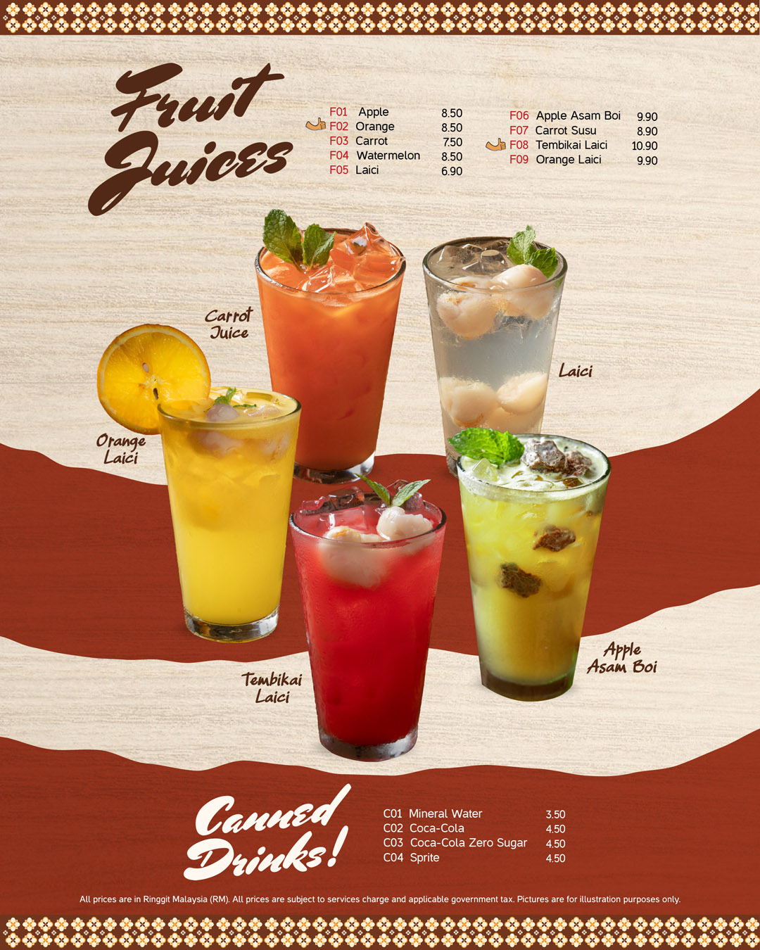 Teh Tarik Place Signature Menu