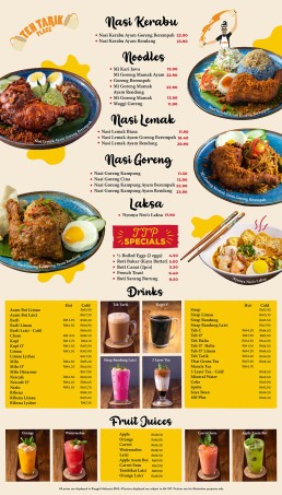 TTP PBJ menu